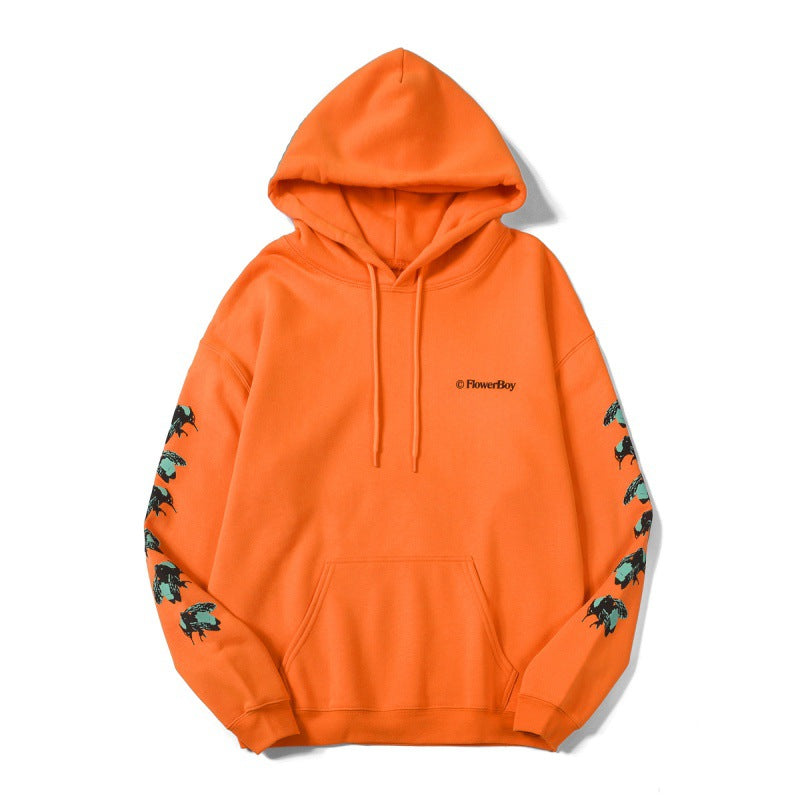 Men's Cotton Hooded Sweatshirt - Relaxed Fit with Animal Design