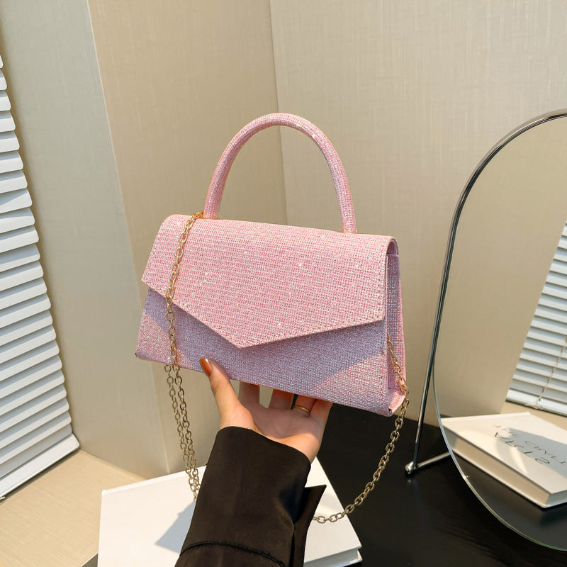 Women's Small Diamond Effect Square Handbag – Elegant Clutch