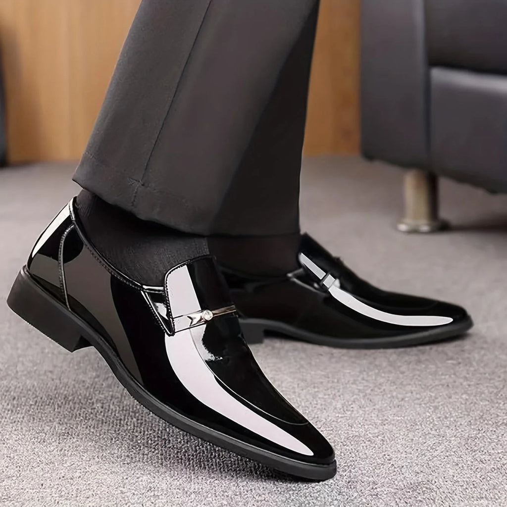 Men's Patent Loafers – Pointed Slip-Ons