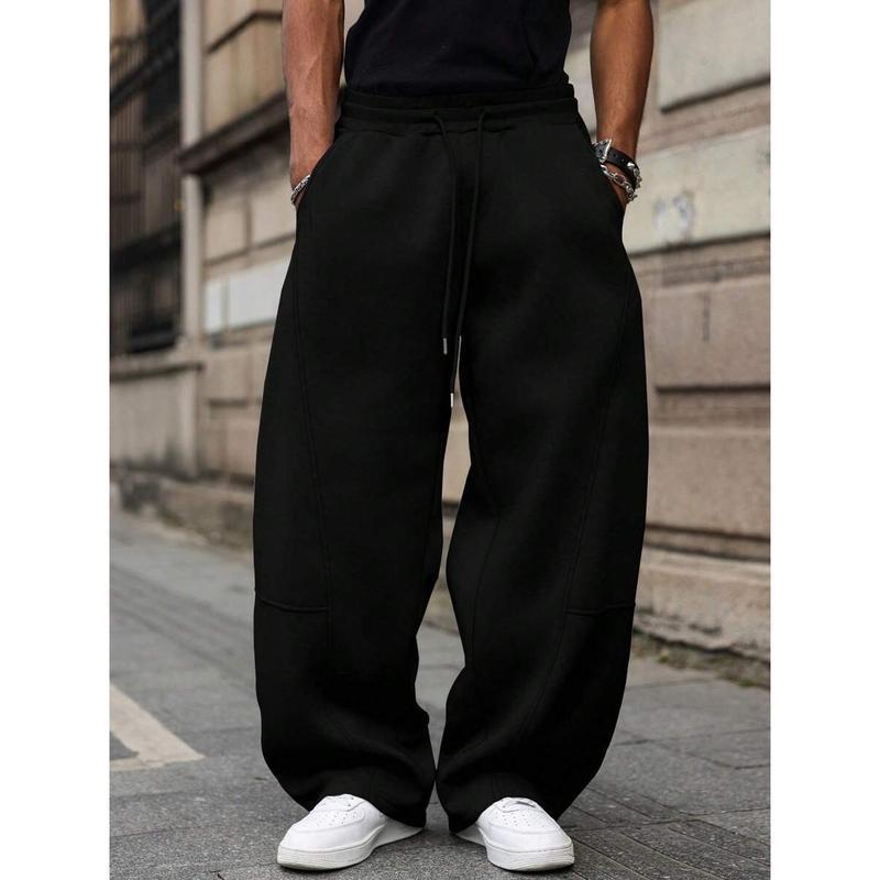Men's High-Waisted Straight Trousers – Lightweight Bamboo Fabric, Cropped Fit