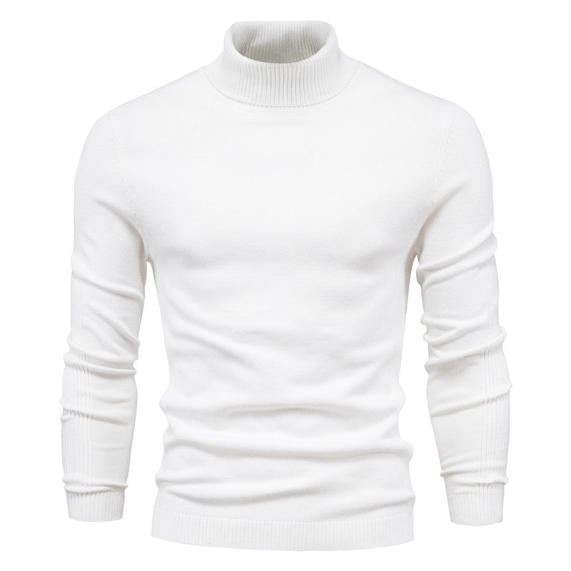 Men's Roll-Neck Sweater – Elegant Slim-Fit Knitwear