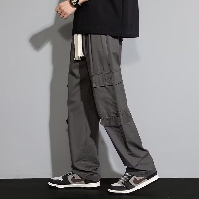 Men's Cotton-Blend Trousers – Relaxed Straight Fit
