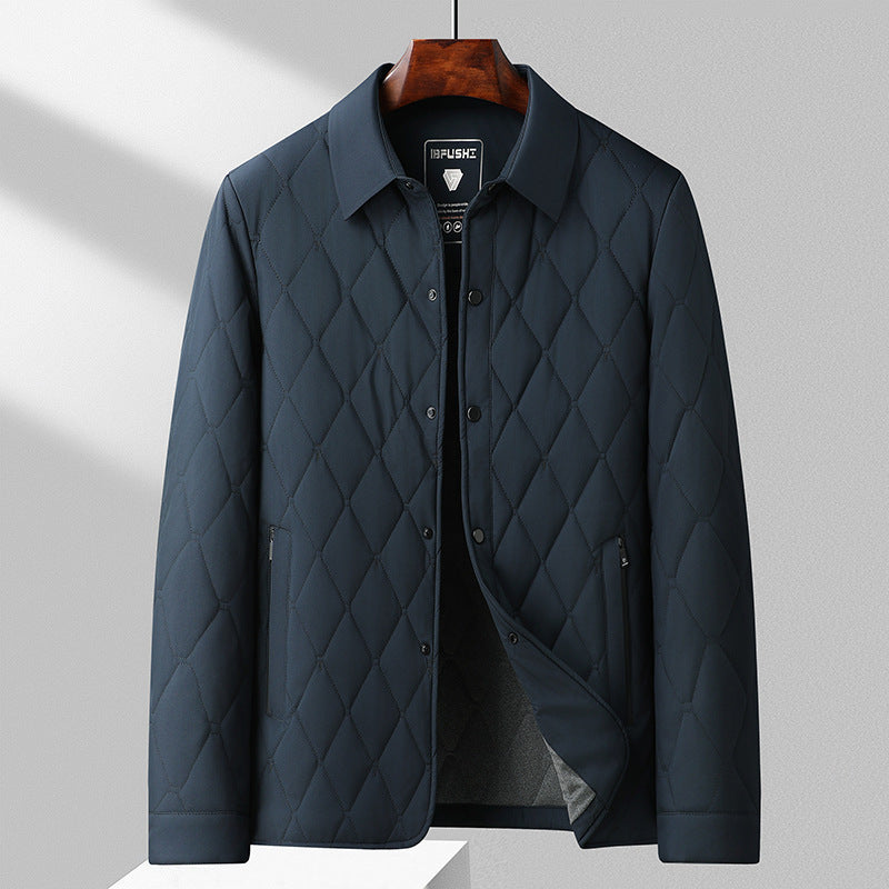 Men's Padded Jacket – Slim Fit and Side Pockets
