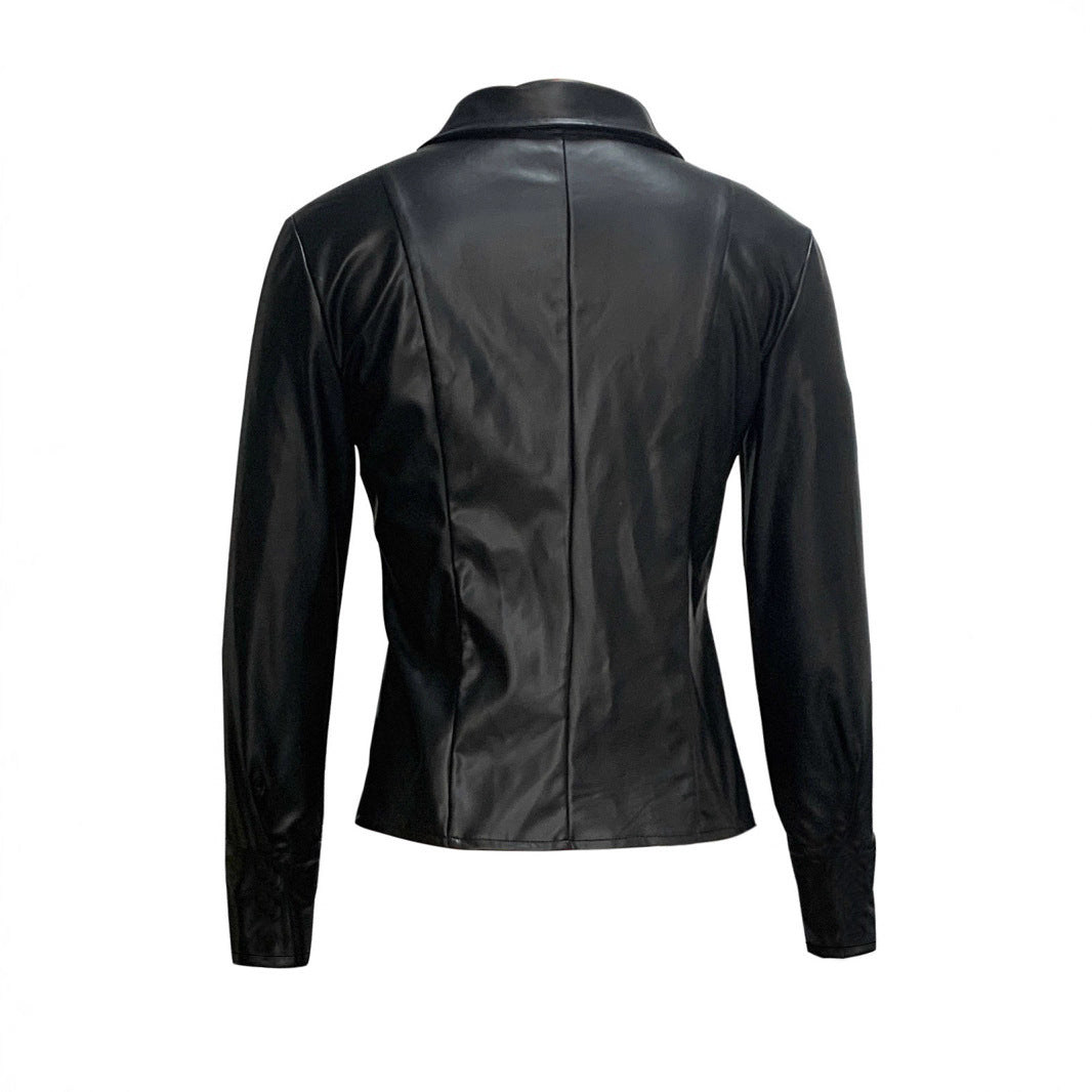 Women's Shirt Jacket – Slim Fit with Flap Pockets