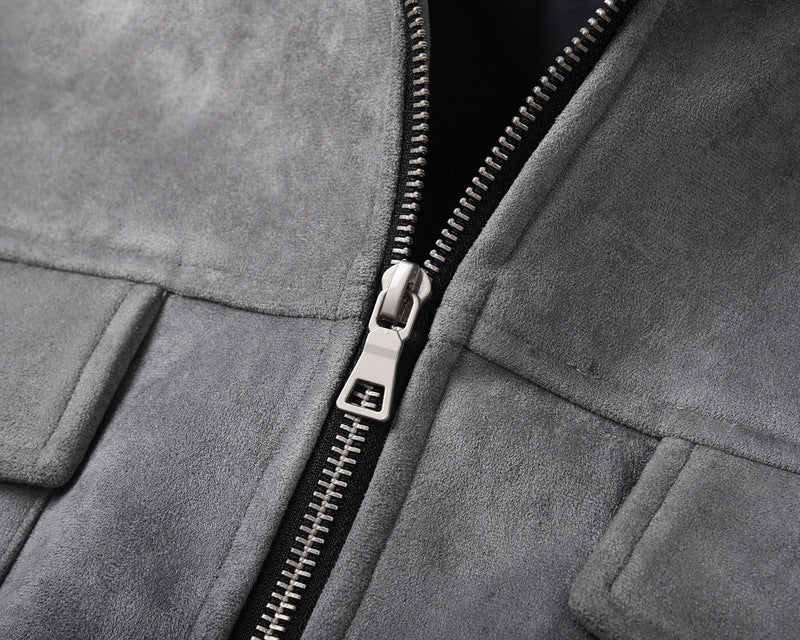 Men's Cotton Jacket – Regular Fit with Multiple Pockets