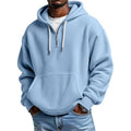 Men's Honeycomb-Knit Hooded Sweatshirt – Relaxed Fit with Double Hood