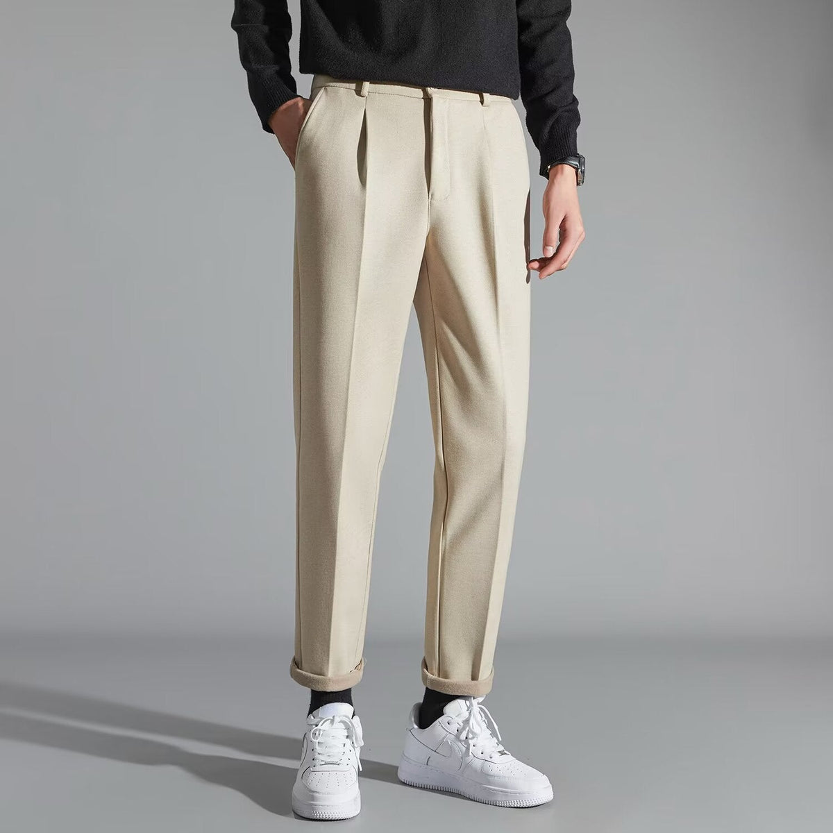 Men's Corduroy Trousers - Tailored Straight Fit