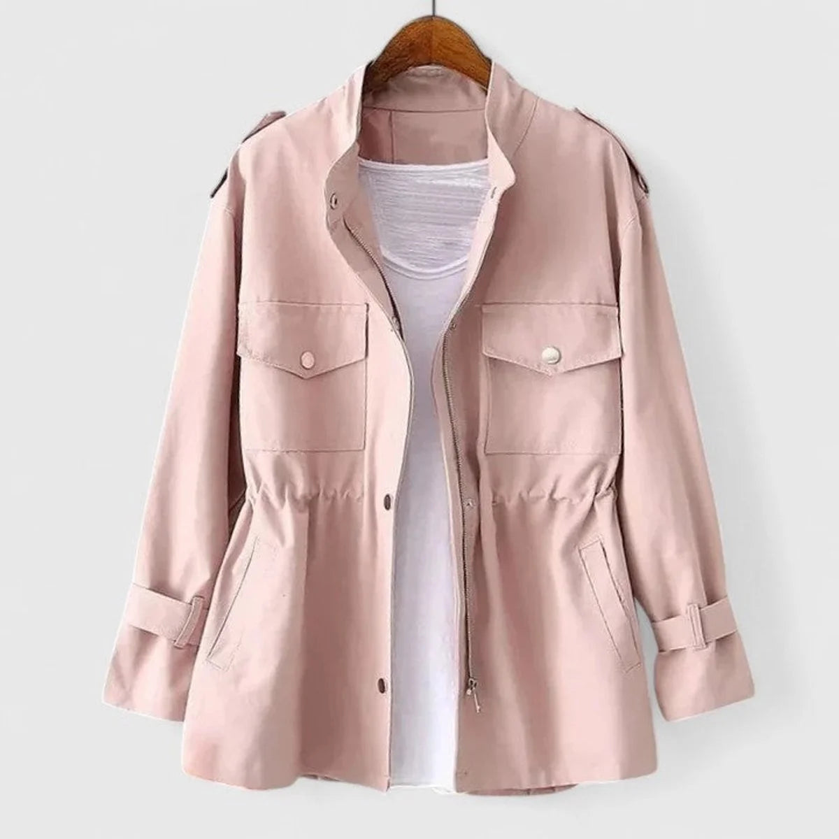 Women's Trench Coat with a Modern Silhouette - Defined waist and urban elegance