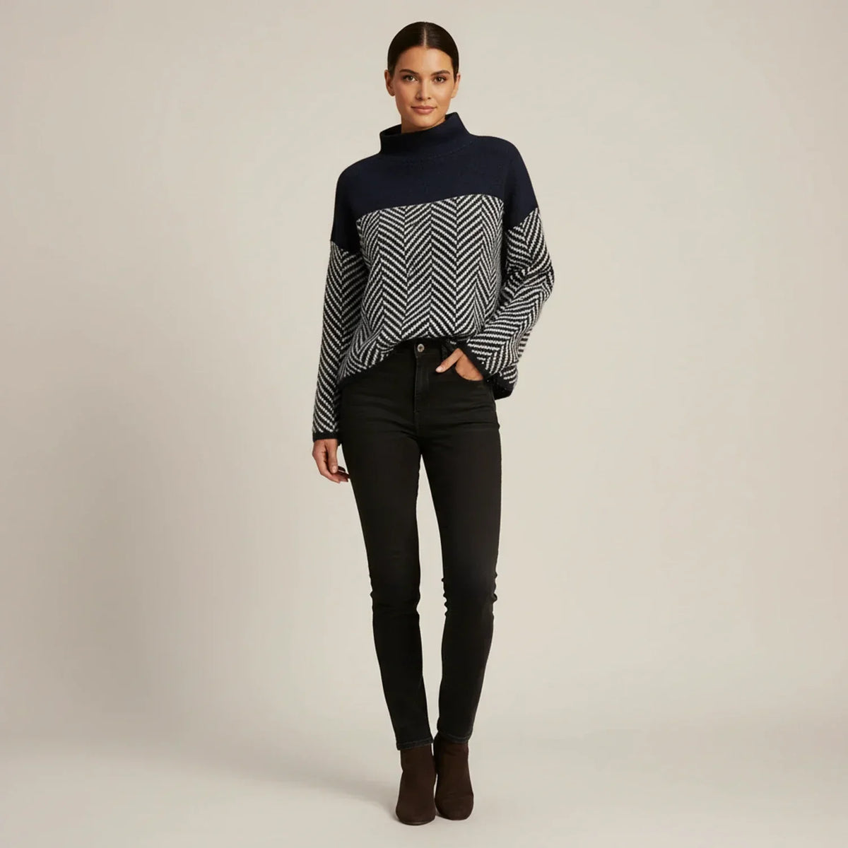 Turtleneck Sweater for Women – Casual Straight Fit
