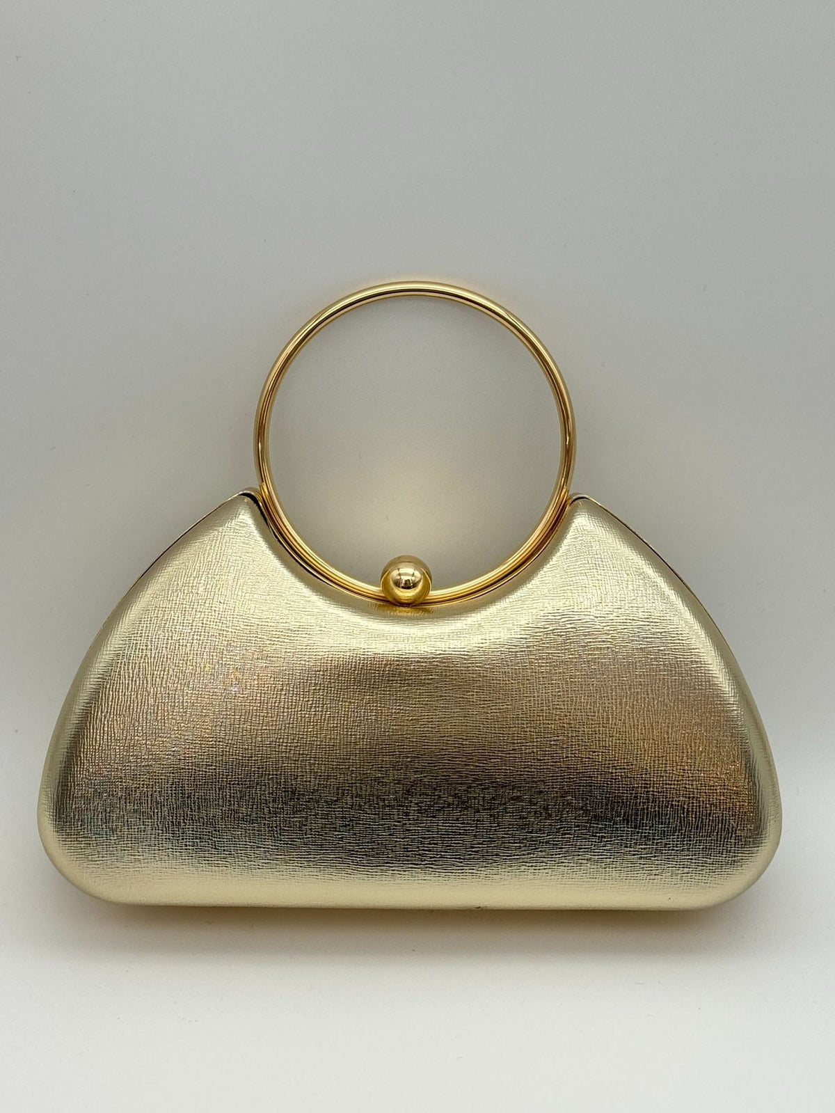 Women's Evening Handbag – Elegant Clutch with Minimalist Metal Frame