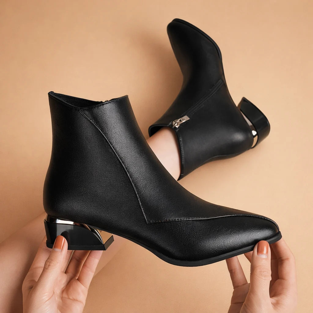Women's Ankle Boot – Medium Block Heel