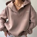 Women's Oversized Hooded Sweatshirt – Casual, Fleece-Lined Style