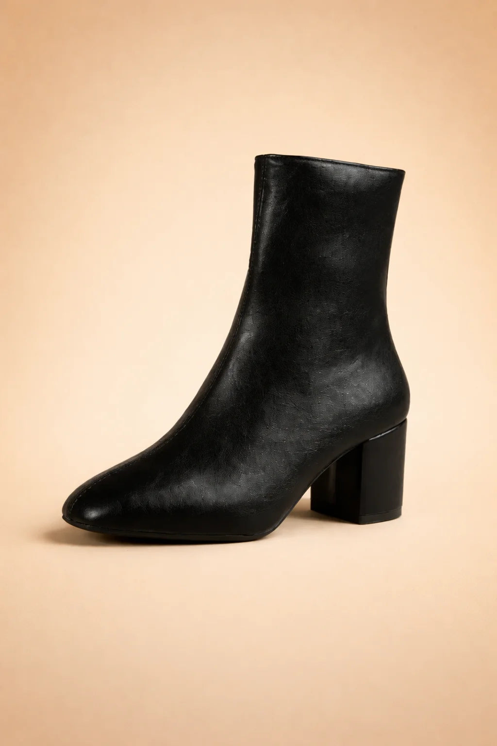 Women's Heeled Boots – Square Toe and Side Zip
