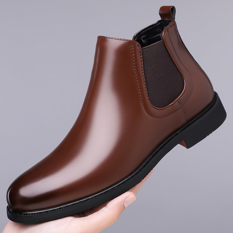 Men's Boot – Faux Leather with Fleece Lining, Outdoor-Ready