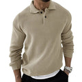 Men's Honeycomb-Knit Sweater – Slim-Fit Polo Collar