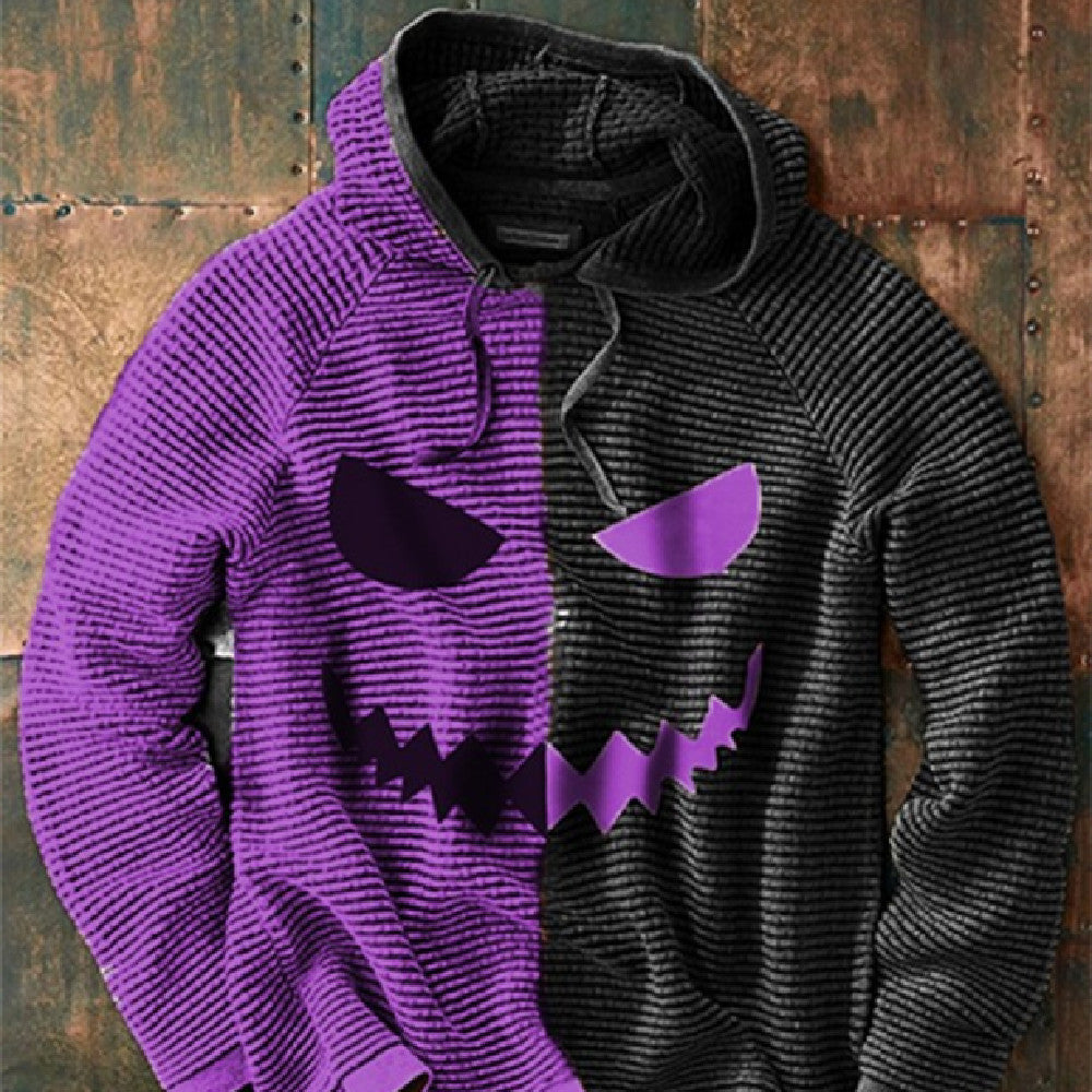 Men's Graphic Hoodie – Pumpkin Design, Relaxed Fit