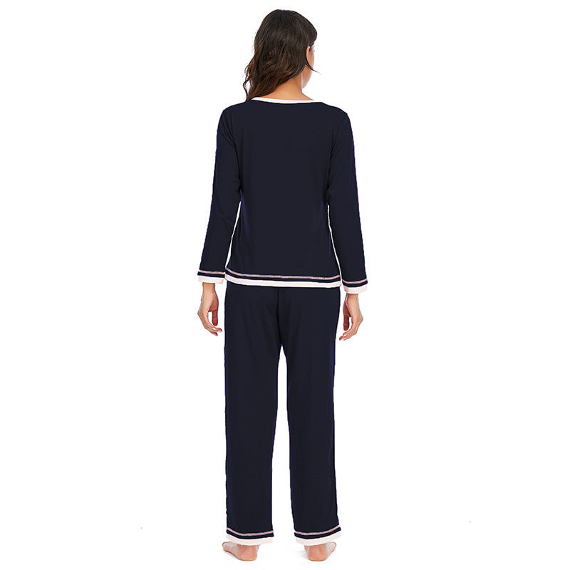 Cotton Women’s Pajama Set – Long-Sleeve Two-Piece Set