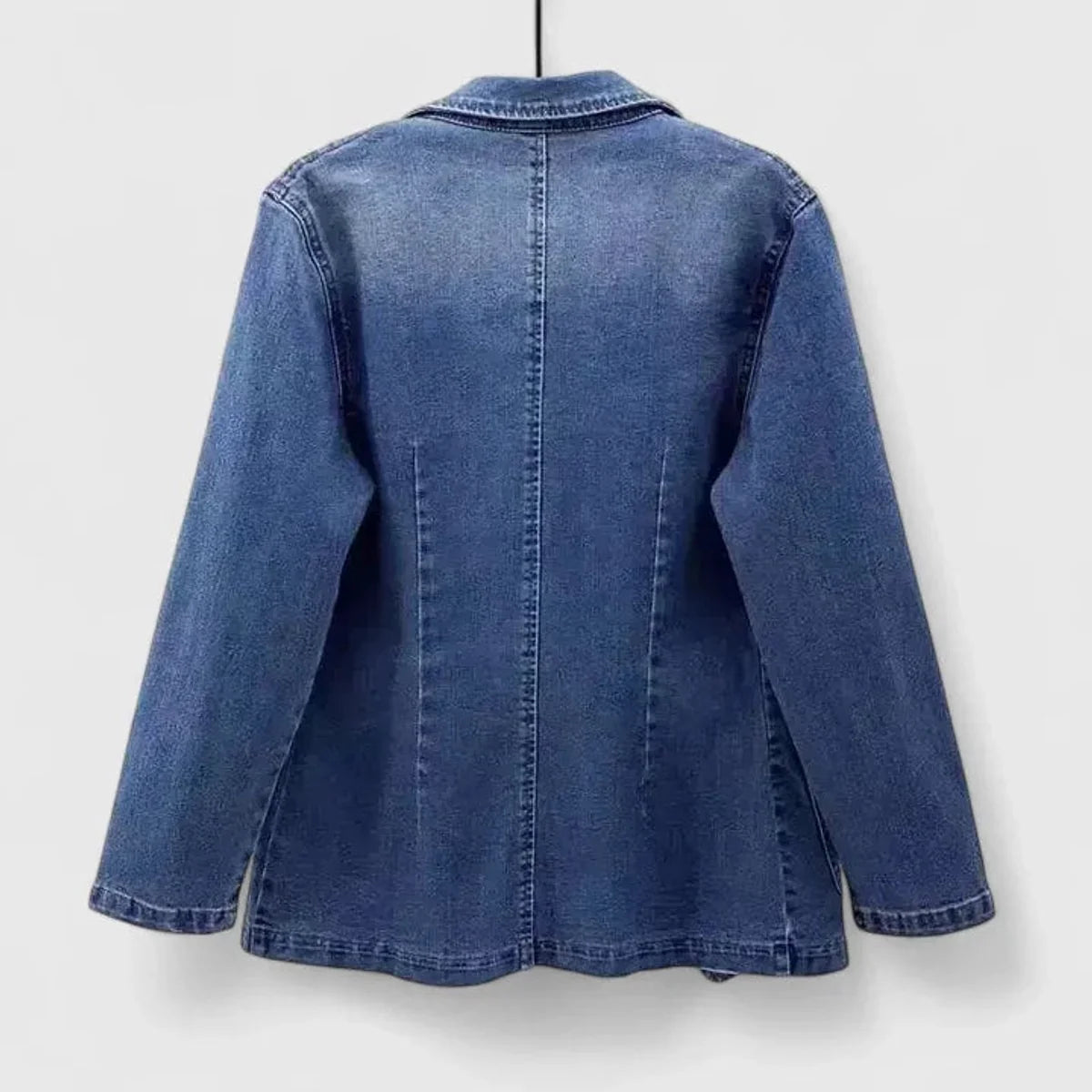 Women's Denim Jacket – Tailored Fit One-Button Notched Collar