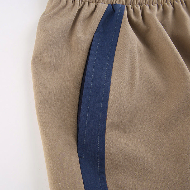 Men's Retro Jogger Trousers with Contrast Stripes – Casual Cut