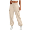 Women's Cargo Jogger Trousers – Relaxed Fit with Fleece Lining