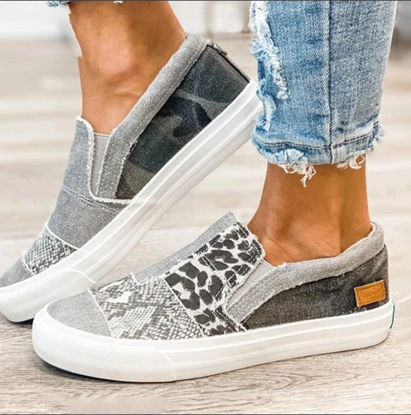 Women's Canvas Slip-On Sneakers – Flexible Upper, Easy to Slip On