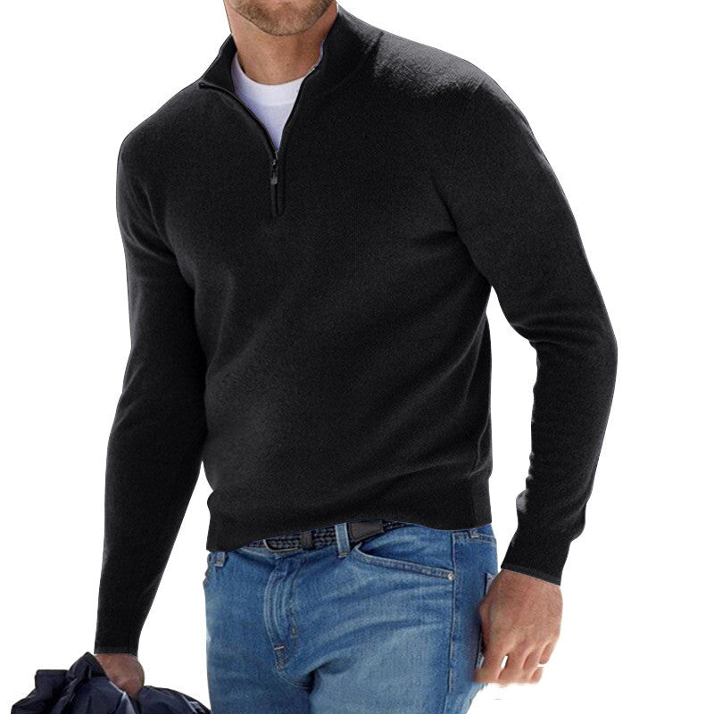 Men's Fine-Knit Sweater - Soft Knit, Smooth Finish
