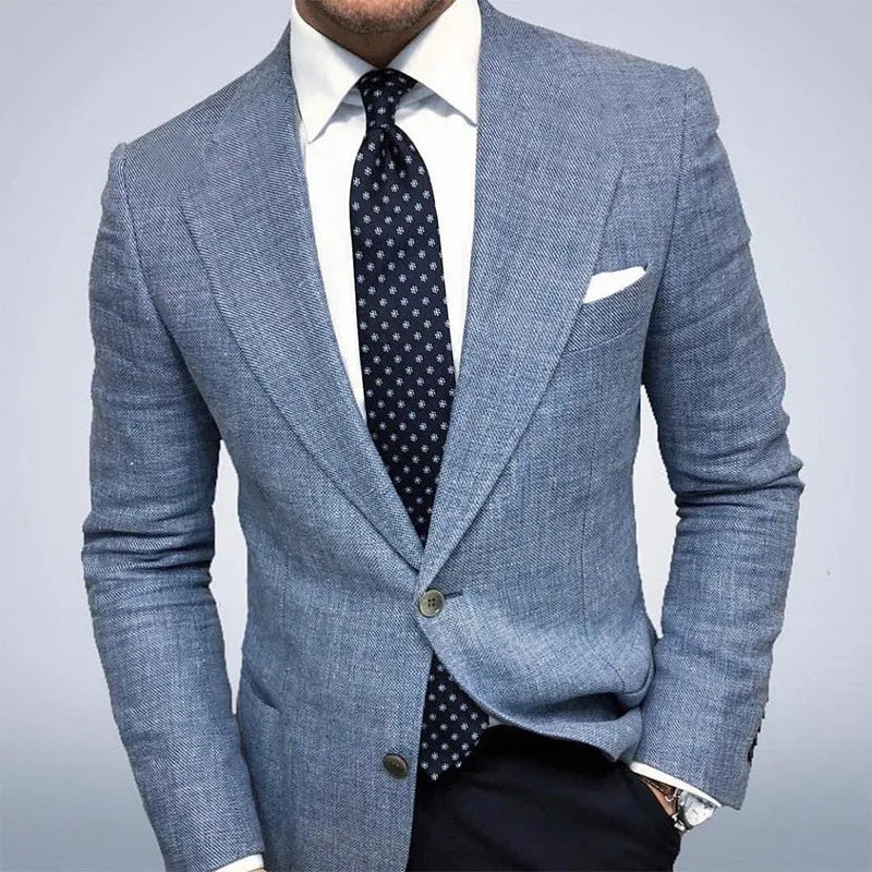 Men’s Slim Printed Jacket – Double-Buckle Detail