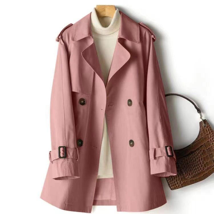 Women's Mid-Length Tie-Waist Coat – Elegant Silhouette