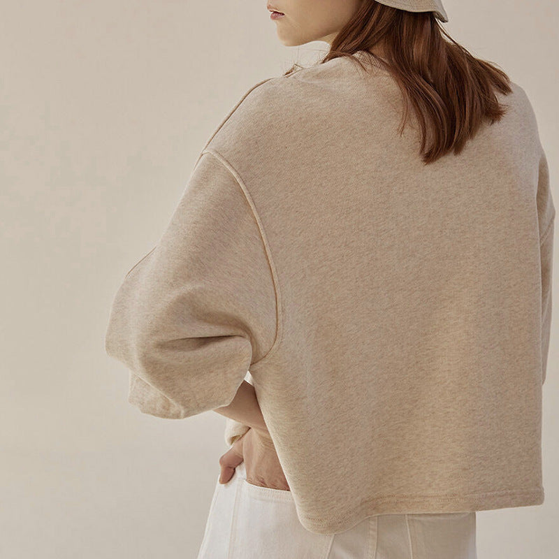 Women's Puff Sleeve Top – Casual Short Sleeve Knit