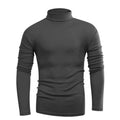 Men's Long-Sleeved Top with Funnel Neck – Warm Fleece Interior