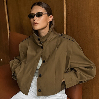 Men's Coat with Notched Lapel – Minimalist Single-breasted Cut