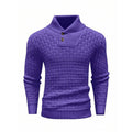 Men's Slim Fit Sweater - Buttoned Neckline Contemporary Finish
