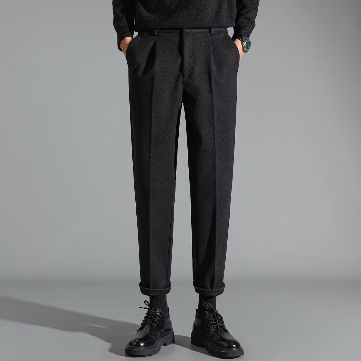 Men's Corduroy Trousers - Tailored Straight Fit
