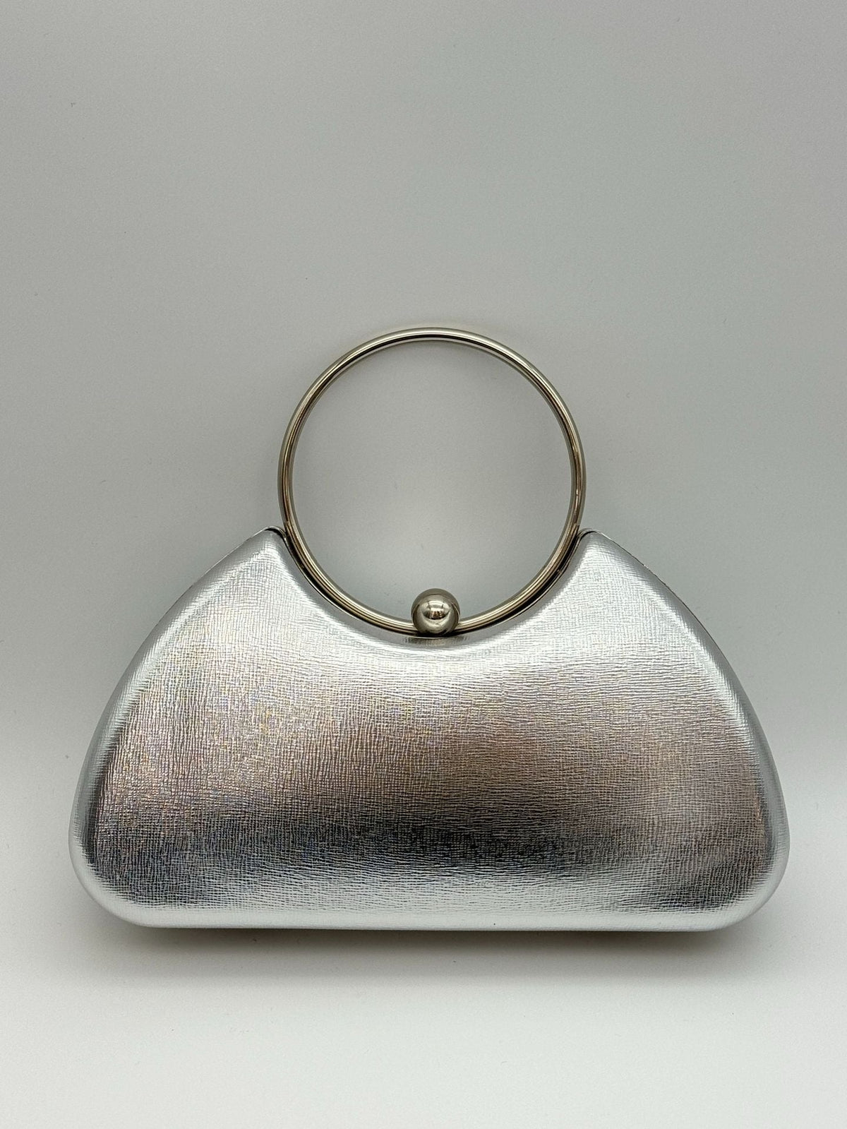 Women's Evening Handbag – Elegant Clutch with Minimalist Metal Frame