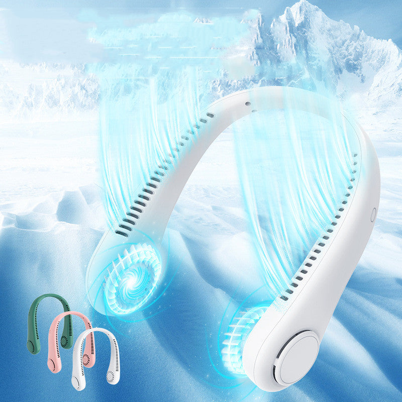 Rechargeable Bladeless Neck Fan – Portable Hands-Free USB