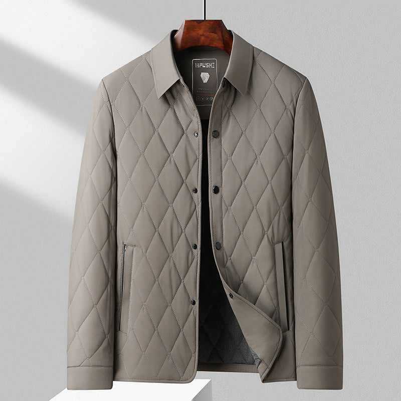 Men's Padded Jacket – Slim Fit and Side Pockets