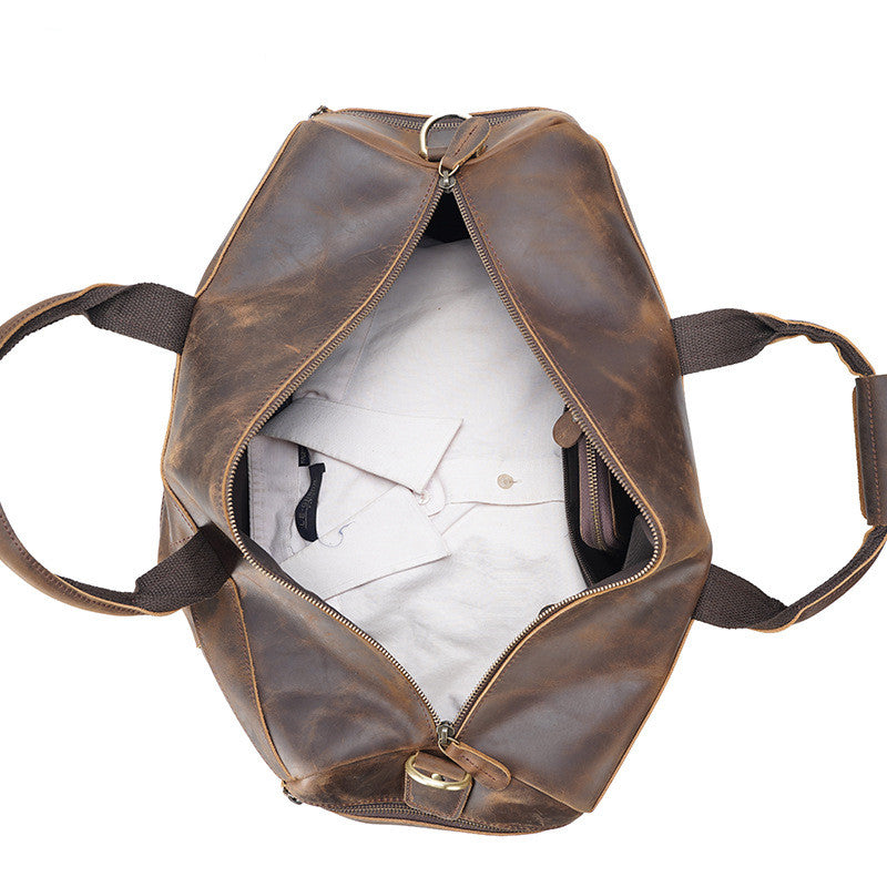Men's Large Capacity Tote Bag – Vintage Leather Style