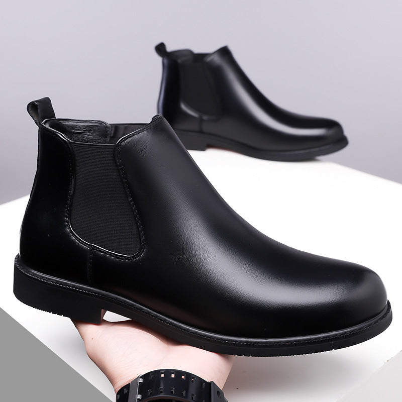 Men's Boot – Faux Leather with Fleece Lining, Outdoor-Ready