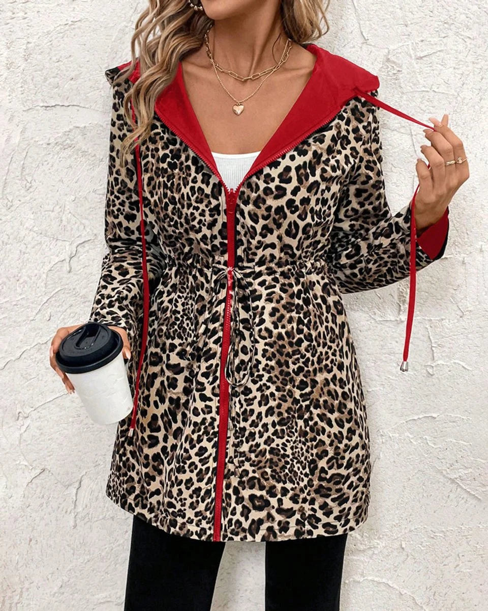 Women's Hooded Reversible Jacket - Casual double-sided design