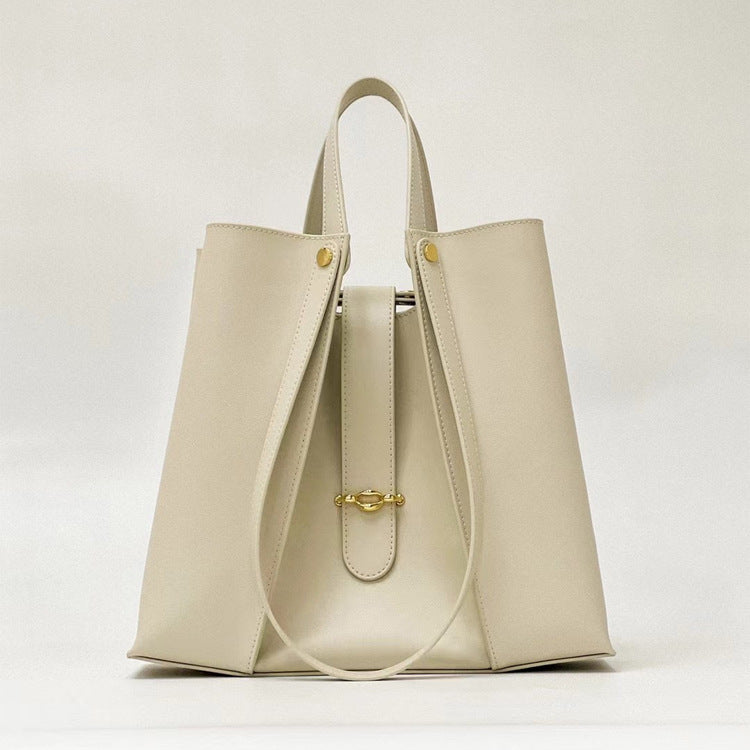 Women's Genuine Leather Tote Bag – Large Structured Elegant Design