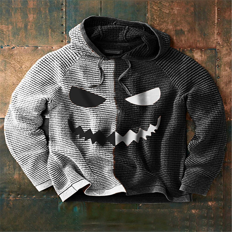 Men's Graphic Hoodie – Pumpkin Design, Relaxed Fit