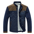 Men's Structured Fabric Jacket – Warm Lining & Button Closure