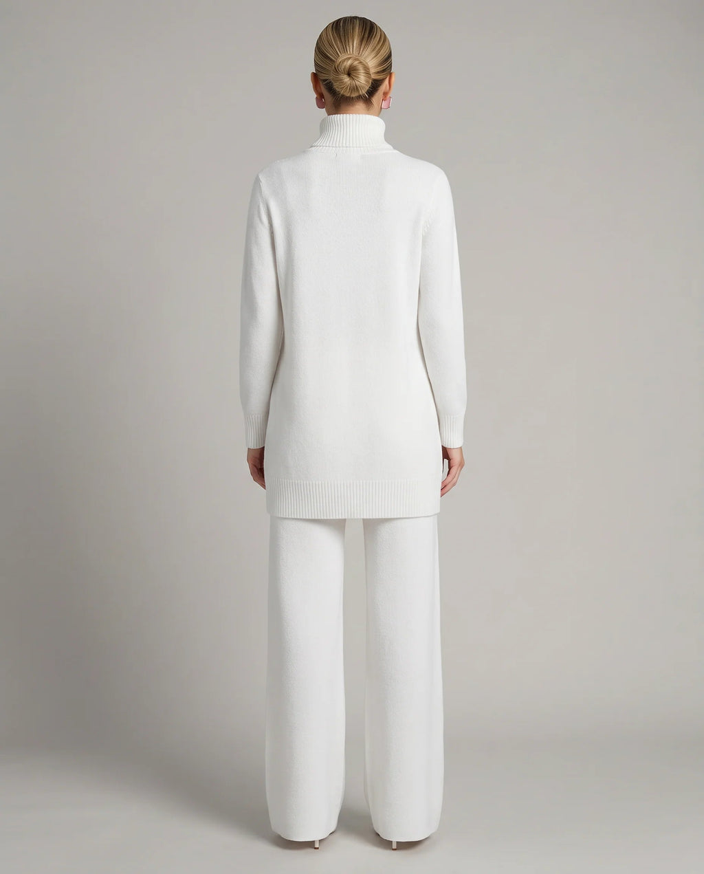 Women's Two-Piece Knit Set – Relaxed Fit, Wide Leg