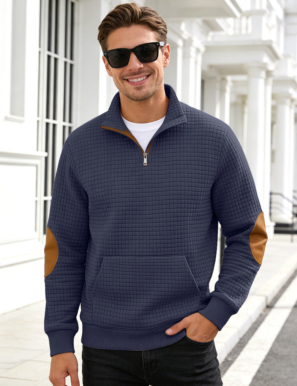 Men's Sweater – Relaxed Fit, Casual Style with Patch Pocket