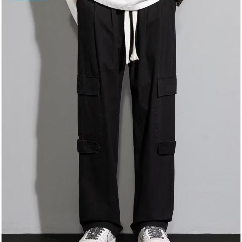Men's Cotton-Blend Trousers – Relaxed Straight Fit
