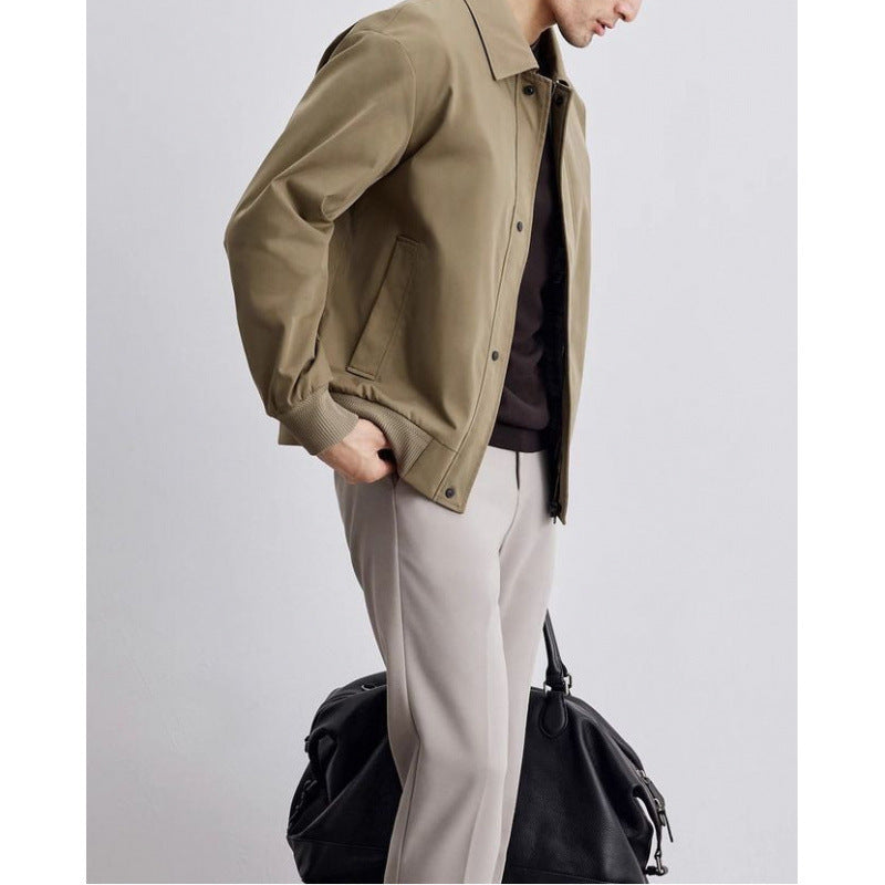 Men's Stand Collar Jacket – Modern Fitted Cut
