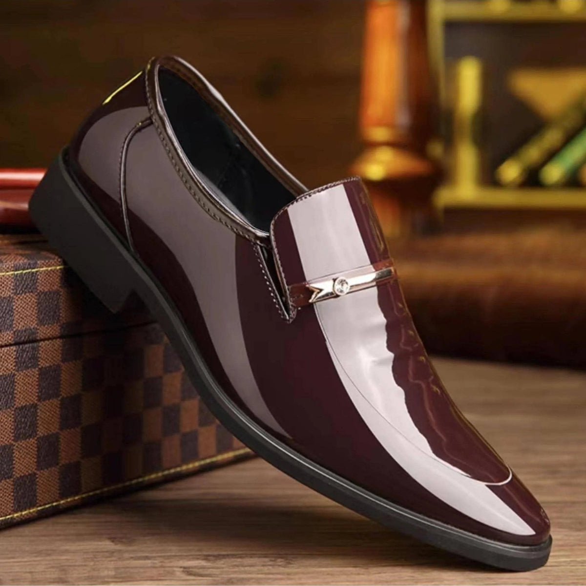 Men's Patent Loafers – Pointed Slip-Ons