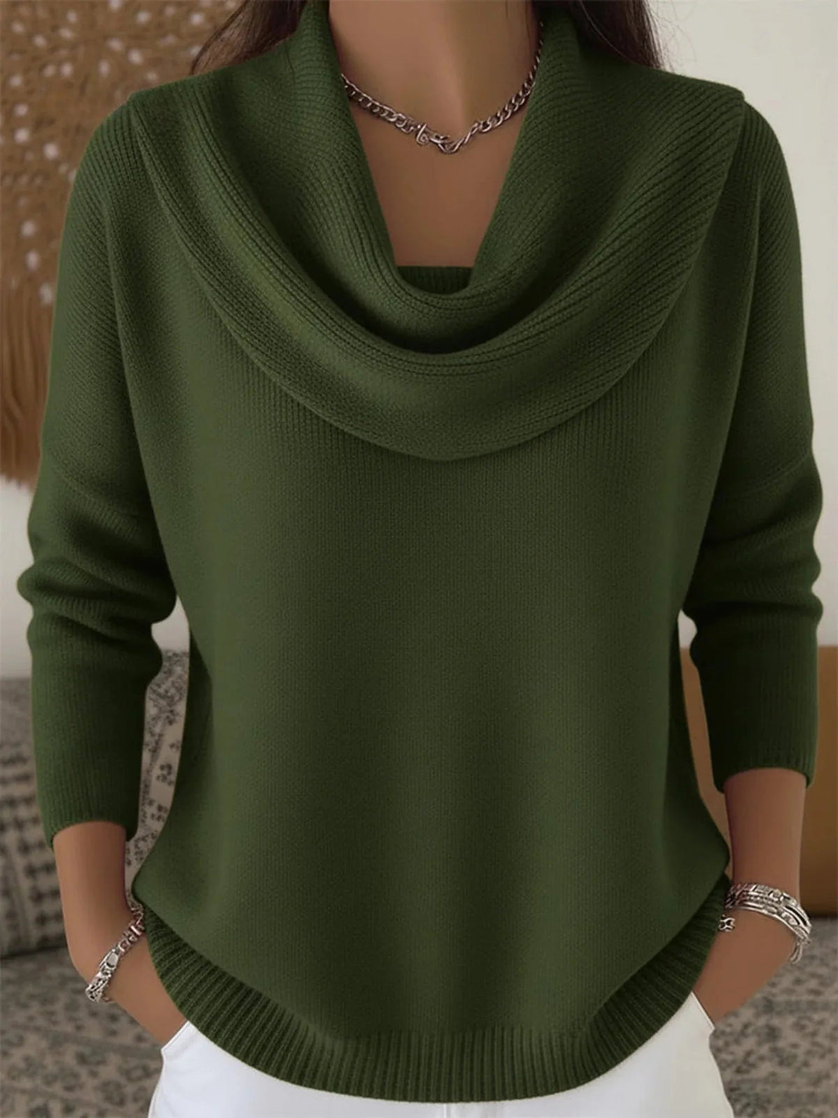 Women's Thick Sweater Relaxed Fit – Soft Casual Knitwear