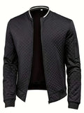 Men's Textured Knit Jacket – Structured Zip Closure