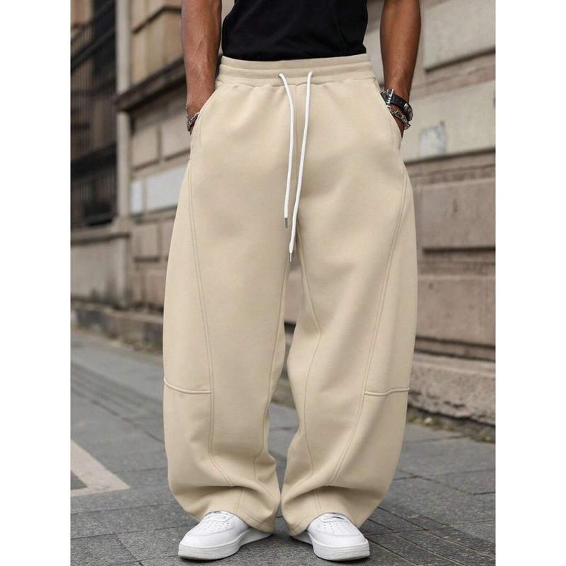 Men's High-Waisted Straight Trousers – Lightweight Bamboo Fabric, Cropped Fit